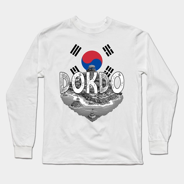 Dokdo The Beautiful Island Of South Korea Long Sleeve T-Shirt by Pharaoh Shop